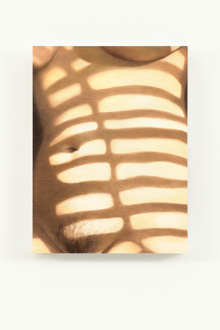 Shades (2025), 26.4 x 19.7 cm, oil on paper on panel
